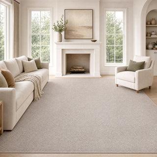 Placid Solid Non-slip Machine-washable Area Rug