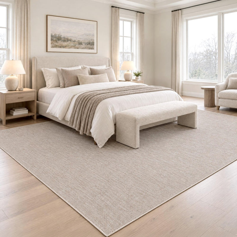 Placid Solid Non-slip Machine-washable Area Rug