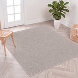 Placid Solid Non-slip Machine-washable Area Rug