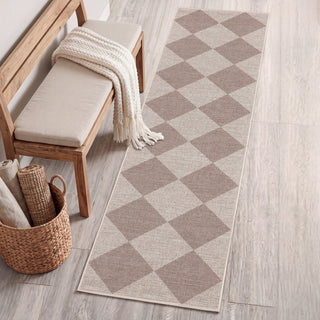 Evoke Diamond Non-slip Machine-washable Area Rug