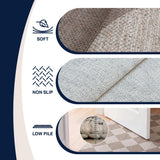 Evoke Diamond Non-slip Machine-washable Area Rug
