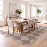 Evoke Diamond Non-slip Machine-washable Area Rug