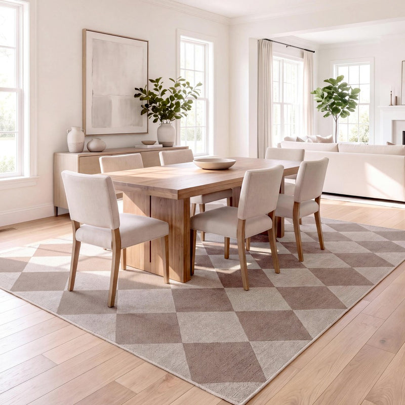 Evoke Diamond Non-slip Machine-washable Area Rug