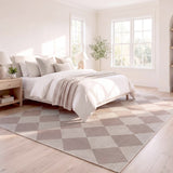 Evoke Diamond Non-slip Machine-washable Area Rug