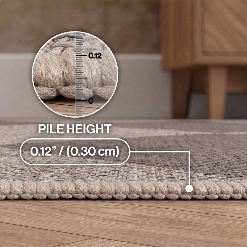 Evoke Diamond Non-slip Machine-washable Area Rug