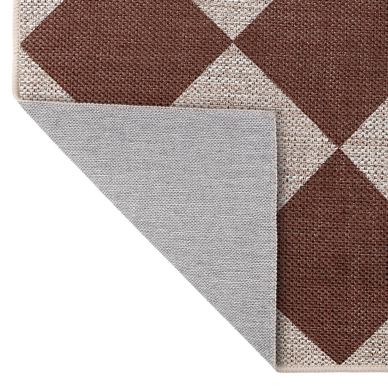 Evoke Diamond Non-slip Machine-washable Area Rug
