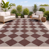 Evoke Diamond Non-slip Machine-washable Area Rug