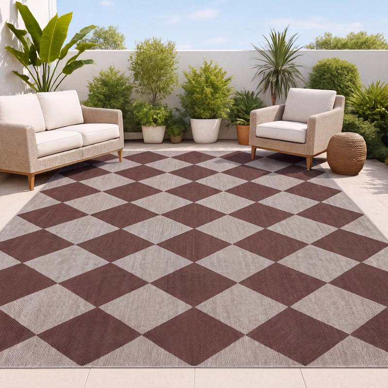 Evoke Diamond Non-slip Machine-washable Area Rug