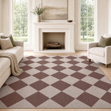Evoke Diamond Non-slip Machine-washable Area Rug
