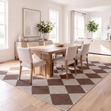 Evoke Diamond Non-slip Machine-washable Area Rug