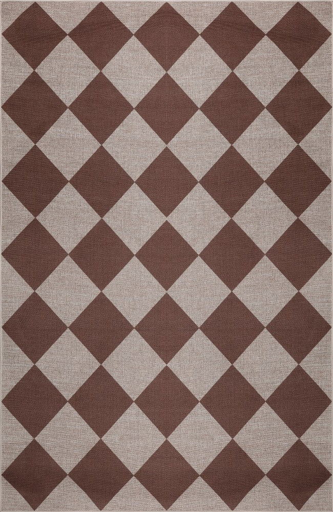 Evoke Diamond Non-slip Machine-washable Area Rug