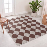 Evoke Diamond Non-slip Machine-washable Area Rug