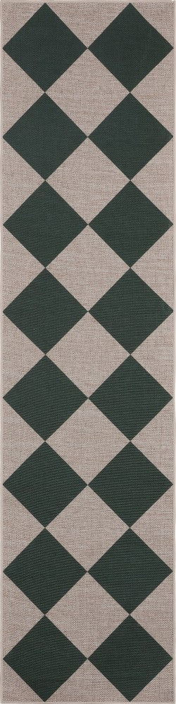 Evoke Diamond Non-slip Machine-washable Area Rug