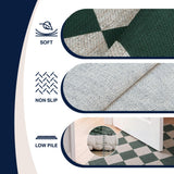 Evoke Diamond Non-slip Machine-washable Area Rug