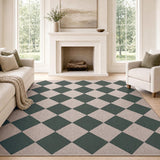 Evoke Diamond Non-slip Machine-washable Area Rug