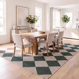 Evoke Diamond Non-slip Machine-washable Area Rug