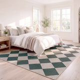 Evoke Diamond Non-slip Machine-washable Area Rug