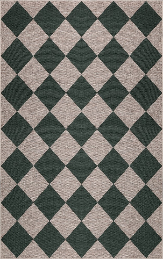 Evoke Diamond Non-slip Machine-washable Area Rug