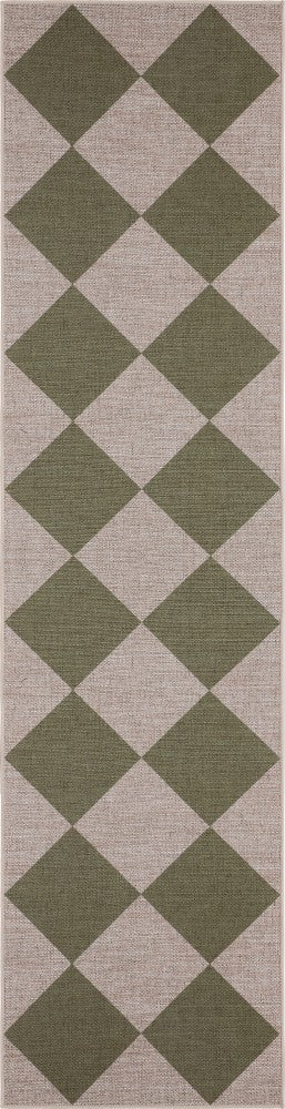 Evoke Diamond Non-slip Machine-washable Area Rug