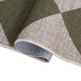 Evoke Diamond Non-slip Machine-washable Area Rug