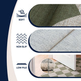 Evoke Diamond Non-slip Machine-washable Area Rug