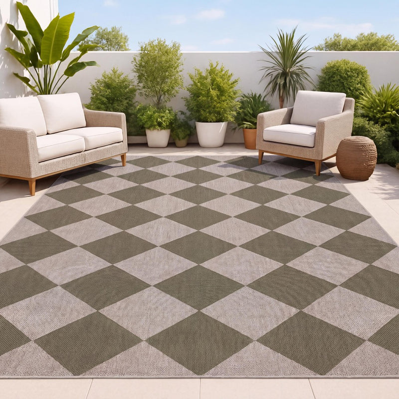 Evoke Diamond Non-slip Machine-washable Area Rug