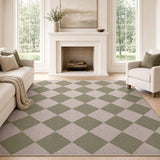 Evoke Diamond Non-slip Machine-washable Area Rug