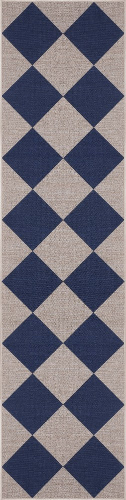 Evoke Diamond Non-slip Machine-washable Area Rug