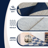 Evoke Diamond Non-slip Machine-washable Area Rug