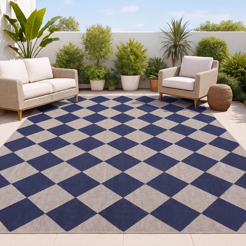 Evoke Diamond Non-slip Machine-washable Area Rug
