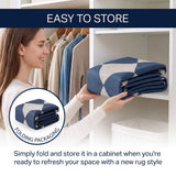 Evoke Diamond Non-slip Machine-washable Area Rug