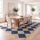 Evoke Diamond Non-slip Machine-washable Area Rug