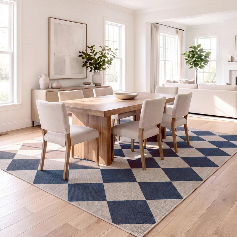 Evoke Diamond Non-slip Machine-washable Area Rug
