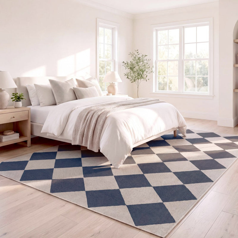 Evoke Diamond Non-slip Machine-washable Area Rug