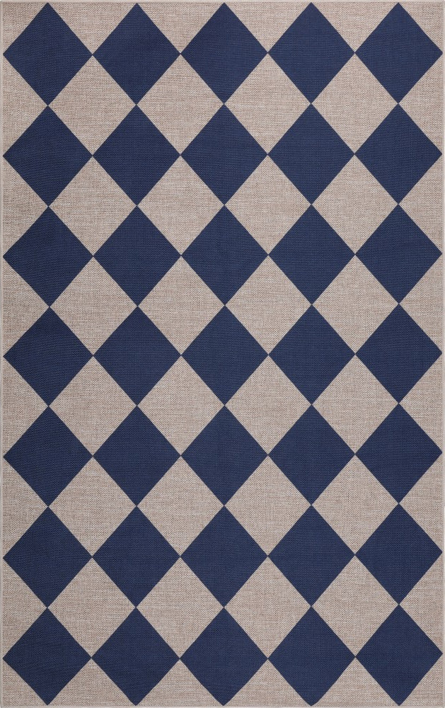 Evoke Diamond Non-slip Machine-washable Area Rug