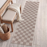 Rook Checkerboard Non-slip Machine-washable Area Rug