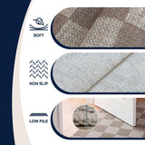 Rook Checkerboard Non-slip Machine-washable Area Rug