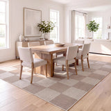 Rook Checkerboard Non-slip Machine-washable Area Rug