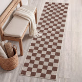 Rook Checkerboard Non-slip Machine-washable Area Rug