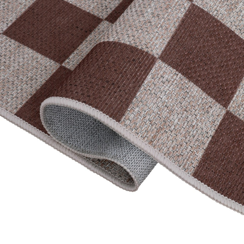 Rook Checkerboard Non-slip Machine-washable Area Rug