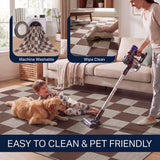 Rook Checkerboard Non-slip Machine-washable Area Rug