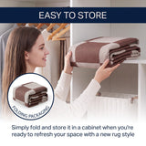Rook Checkerboard Non-slip Machine-washable Area Rug