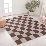 Rook Checkerboard Non-slip Machine-washable Area Rug