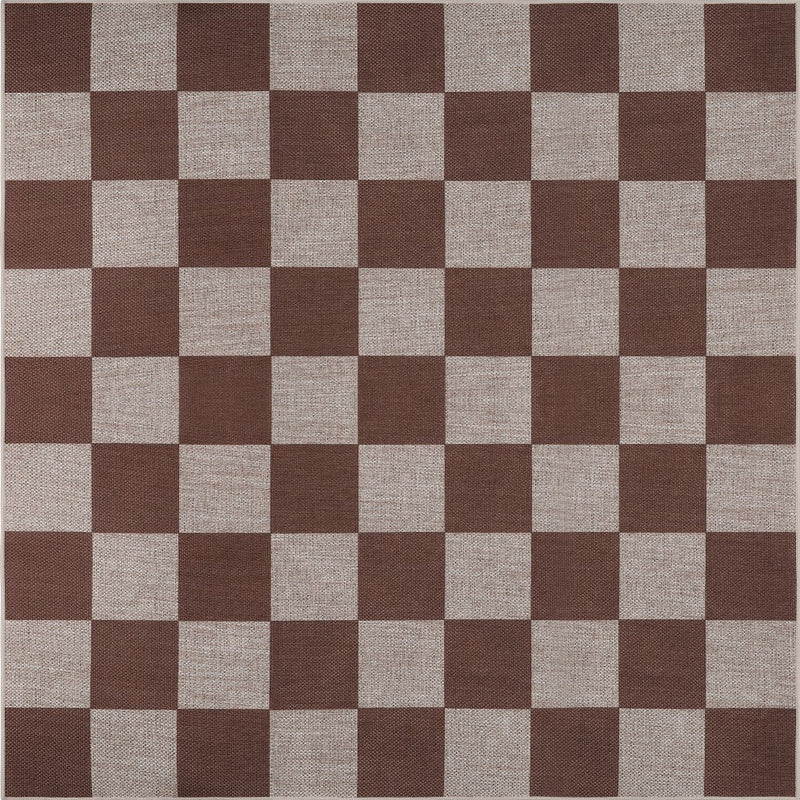 Rook Checkerboard Non-slip Machine-washable Area Rug
