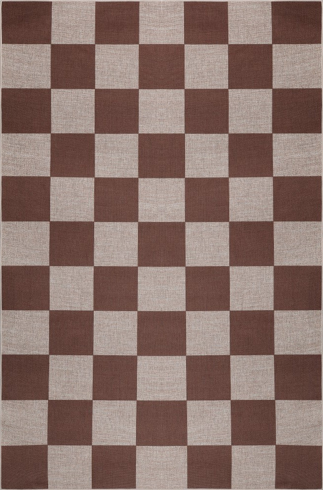 Rook Checkerboard Non-slip Machine-washable Area Rug