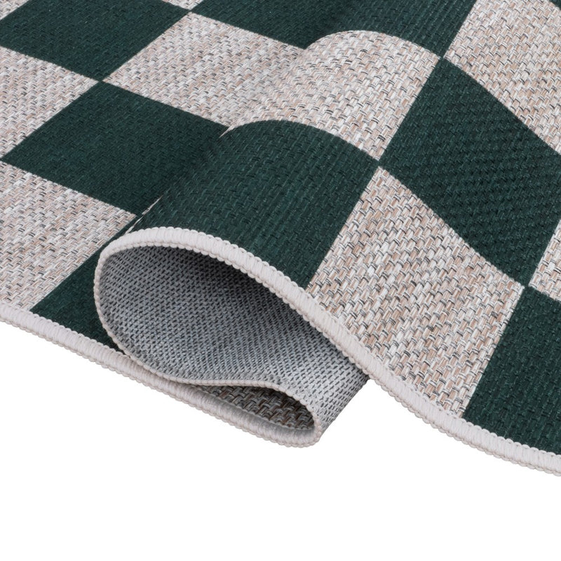Rook Checkerboard Non-slip Machine-washable Area Rug