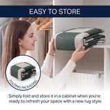 Rook Checkerboard Non-slip Machine-washable Area Rug