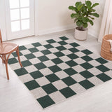 Rook Checkerboard Non-slip Machine-washable Area Rug