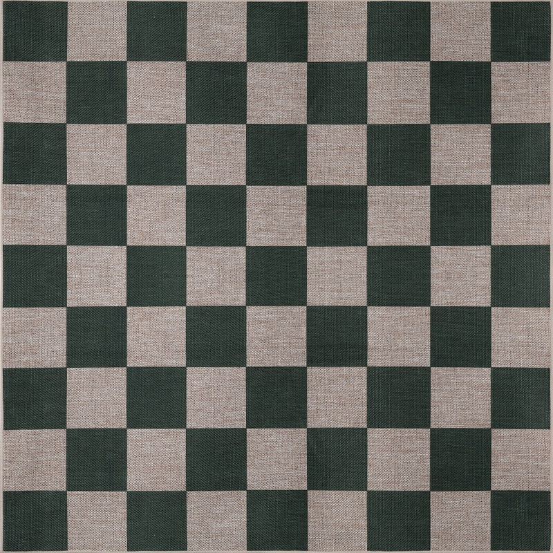 Rook Checkerboard Non-slip Machine-washable Area Rug