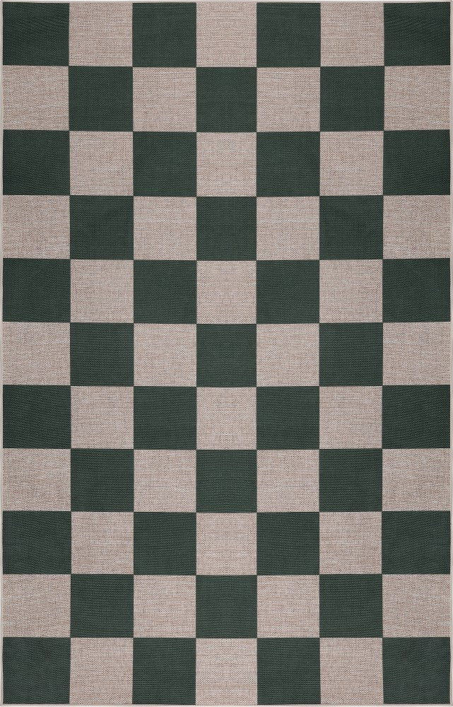 Rook Checkerboard Non-slip Machine-washable Area Rug